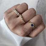 Large Pave Evil Eye Cuban Link Ring