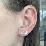 Petite Diamond Flower Stud