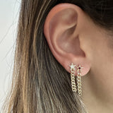 Charm Cuban Chain Earring