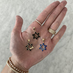 Large Enamel Modern Star of David Charm