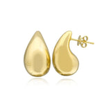 Large Golden Pear Earrings