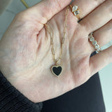 Medium Pave Outline Stone Heart Charm