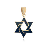 Large Enamel Modern Star of David Charm