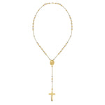 Gold and Diamond Ball Rosary Necklace