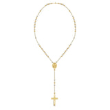 Gold and Diamond Ball Rosary Necklace