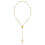 Gold Ball Rosary Necklace