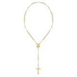 Gold Ball Rosary Necklace