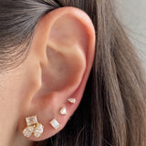 Three Small Multi Shape Diamond Earring