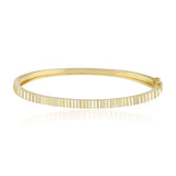 Slim Fluted Pave Bangle