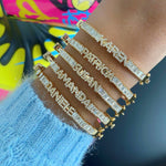 Personalized Baguette Sliding Bangle