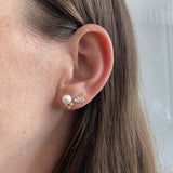 Pearl and Diamonds Stud