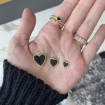 Large Pave Outline Stone Heart Charm