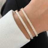 Thin Baguette and Diamond Bangle