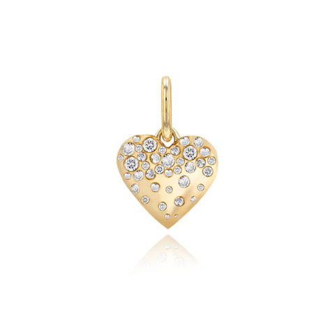 SMALL DRIPPING SCATTERED HEART CHARM