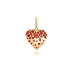 SMALL DRIPPING SCATTERED GEMSTONE HEART CHARM