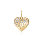 LARGE DRIPPING SCATTERED HEART CHARM