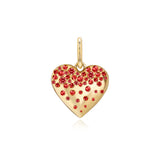 LARGE DRIPPING SCATTERED GEMSTONE HEART CHARM