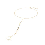 Gold and Diamonds Balls Hand Chain