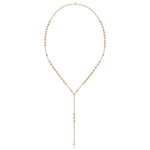 Gold and Diamonds Balls Lariat Necklace