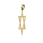 Stretched Gold Star of David Charm