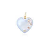 Large Four Diamond Heart Charm