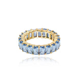 Gemstone Eternity Ring Emerald Cut