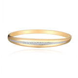 Graduated Diamond Gold Dome Bangle