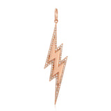 Modern Outline Pave Lightning Bolt