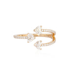 Multi Shape Three Diamonds Ring