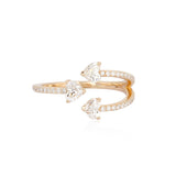 Multi Shape Three Diamonds Ring