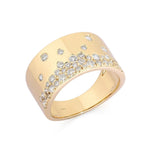 Scattered Diamond Inlay Thick Ring