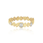 Golden Multi Shape Three Diamond Ring