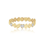 Golden Multi Shape Three Diamond Ring