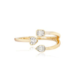 Multi Shape Three Diamonds Ring