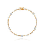 Five Multi Shape Diamond Tennis Bracelet