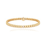 Emerald Cut Diamond Golden Bracelet