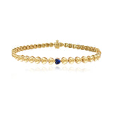 Heart Gemstone Golden Bracelet