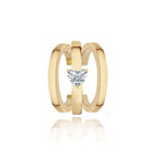 Gold Solitaire Diamond Cuff