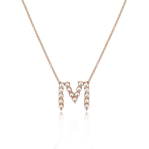 Pearl Initial Necklace