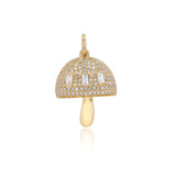 Pave and Baguettes Mushroom Charm