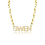 Pave Name Cuban Necklace