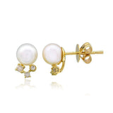 Pearl and Diamonds Stud