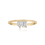 Petite Two Diamond Gold Ring