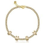 Personalized Gold Initials Diamond Tennis Bracelet