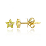 Petite Gemstone Flower Stud