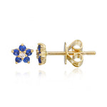 Petite Gemstone Flower Stud