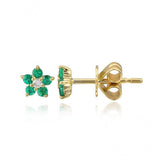 Petite Gemstone Flower Stud