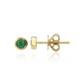 Petite Round Bezel Gemstone Stud