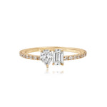 Petite Two Diamond Pave Ring