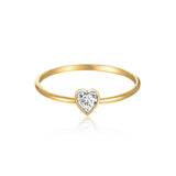 Petite Solitaire Diamond Ring